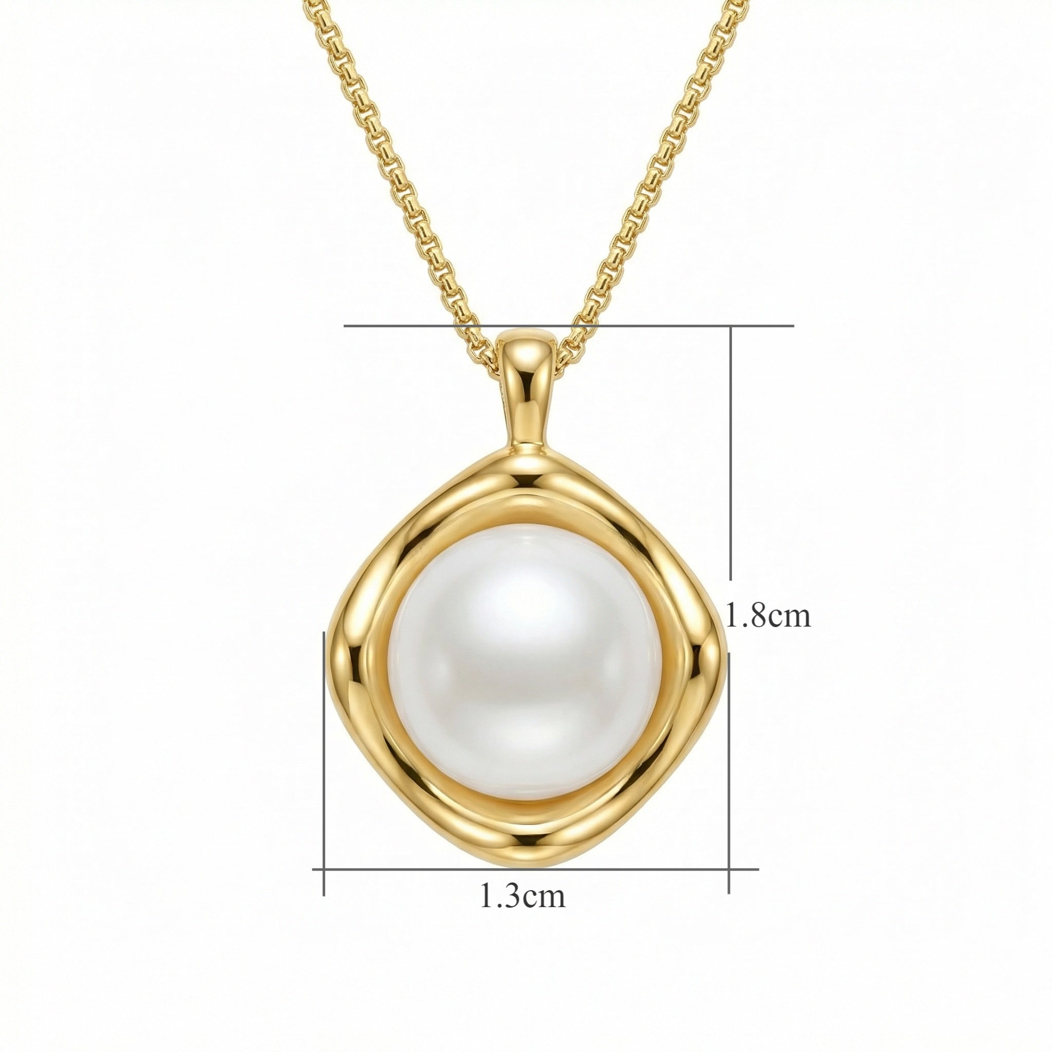925 Sterling Silver Luminous Round Pearl Pendant