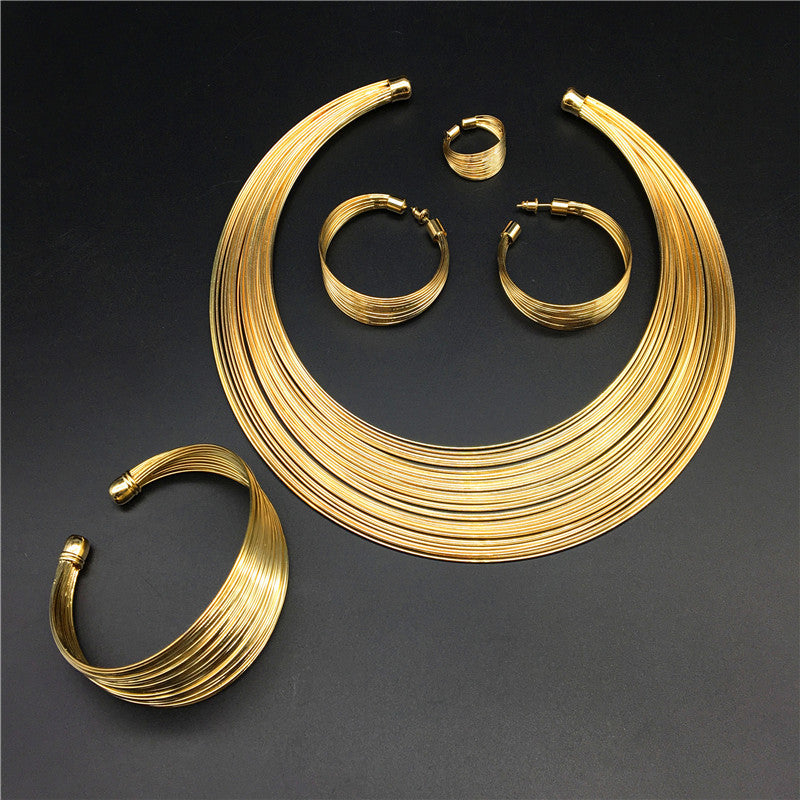 Nigeria bride Necklace Setfour sets