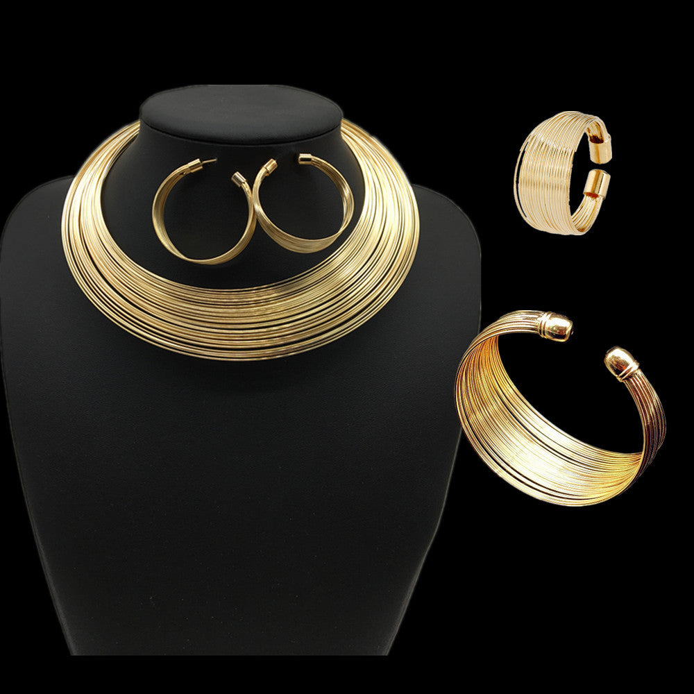Nigeria bride Necklace Setfour sets