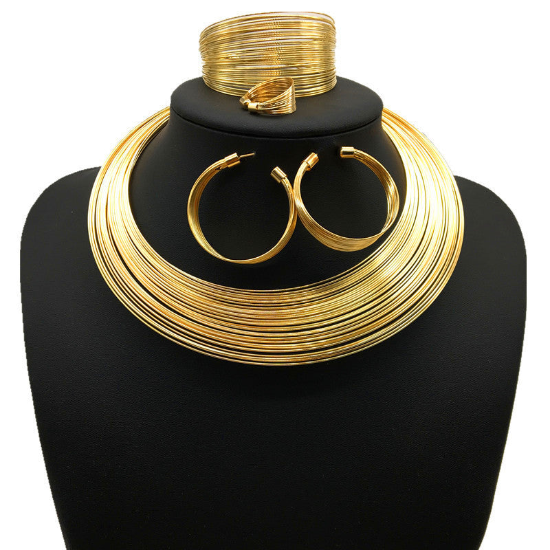 Nigeria bride Necklace Setfour sets