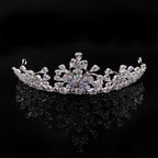 Bride headdress crown necklace three piece Earrings