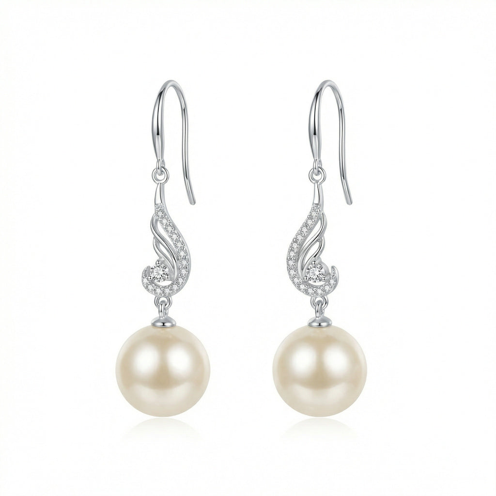 925 Sterling SilverPearl Drop Earrings