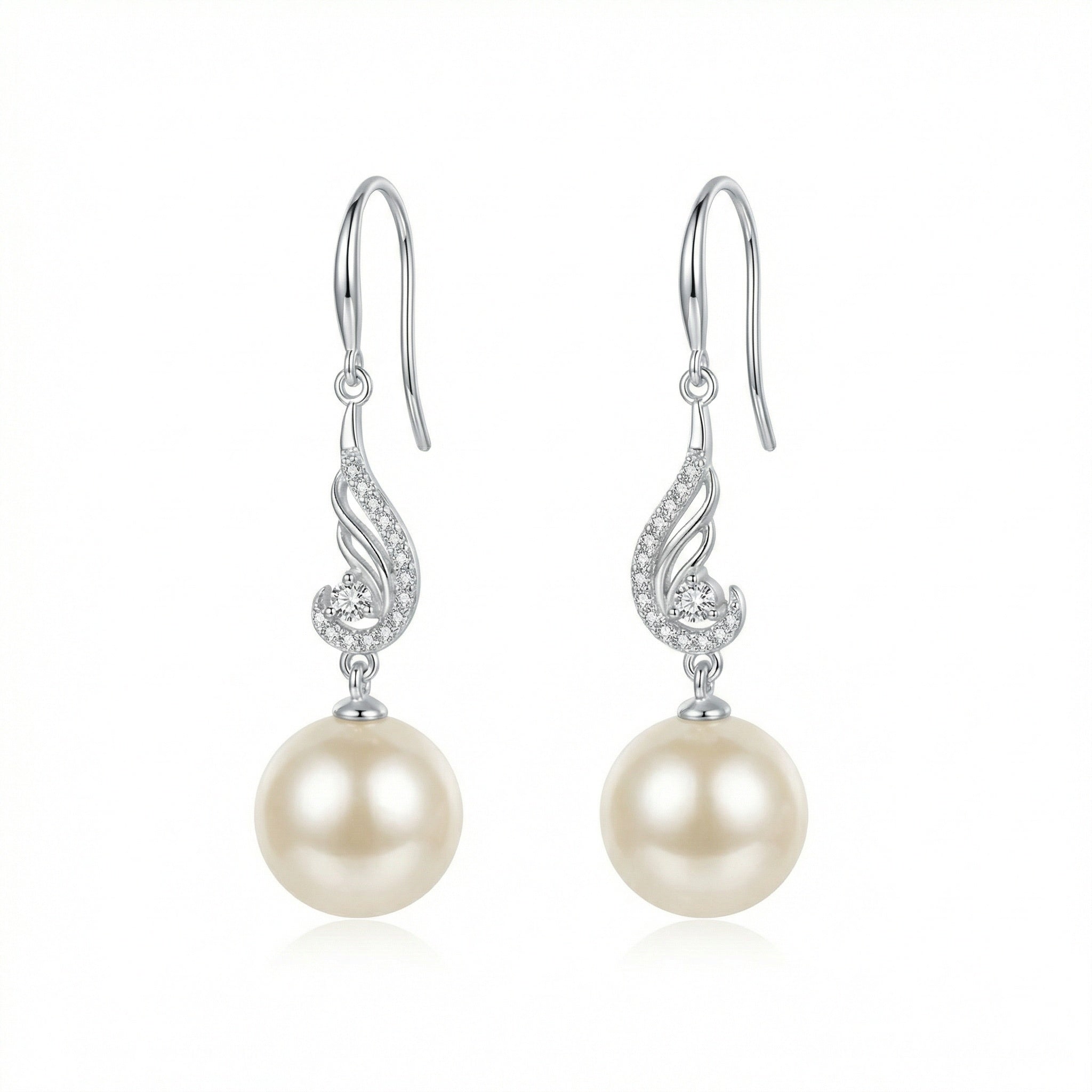 925 Sterling SilverPearl Drop Earrings