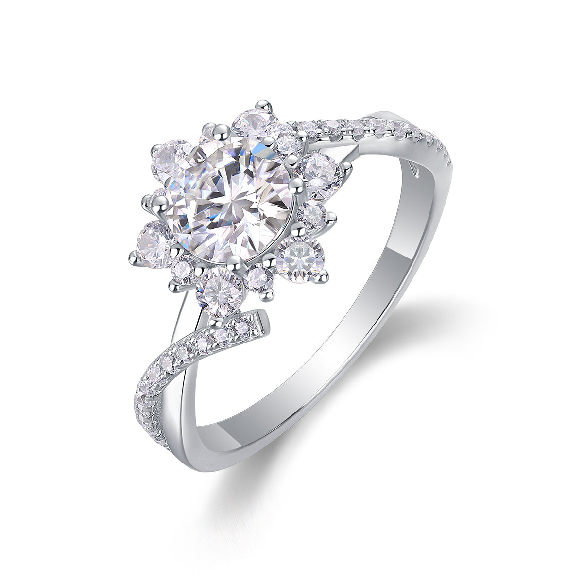 Hidden Poetry - A Wedding Ring Set With 1-carat