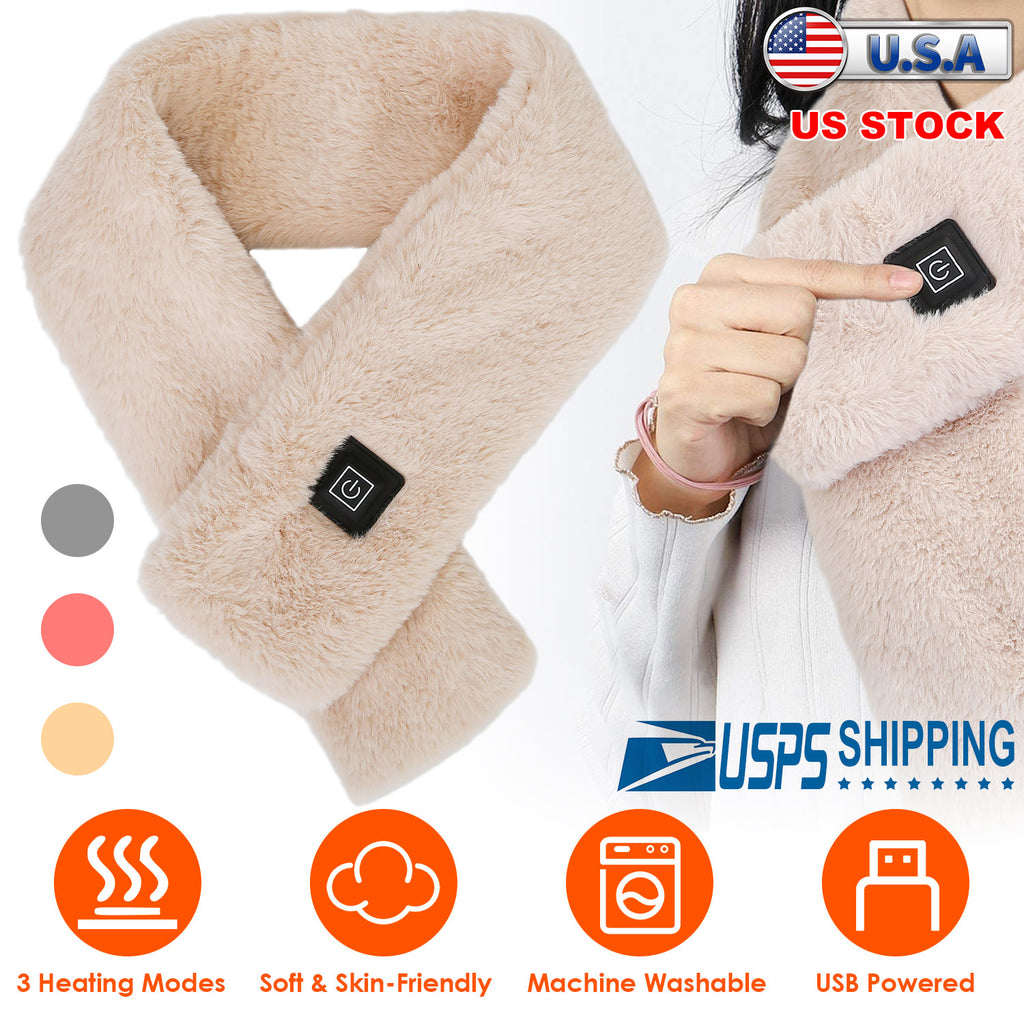 Electric Heated Scarf USB Heating Neck Wrap Unisex