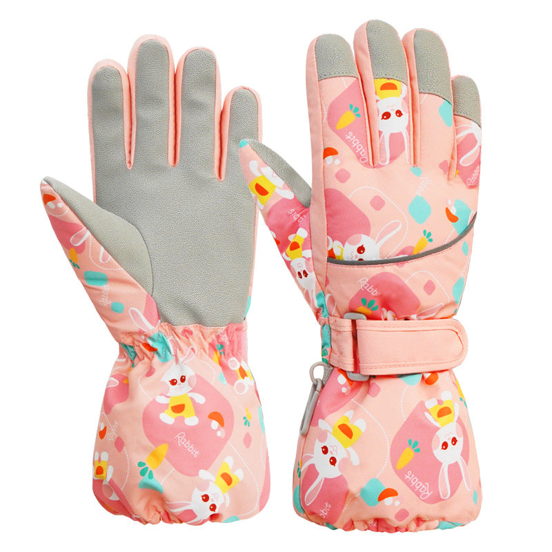 Warm With Velvet Thickened Cotton Waterproof Boys And Girls Riding