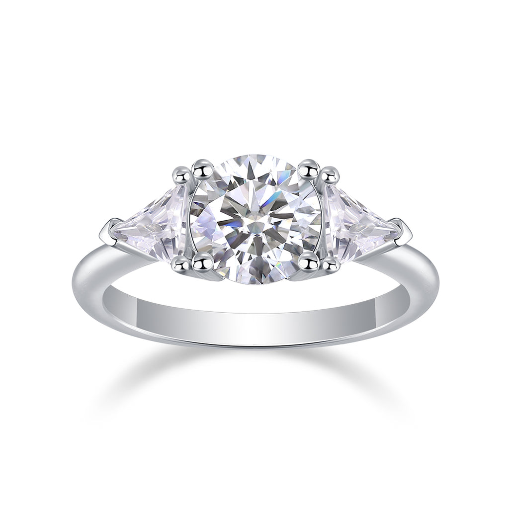 2-carat S925 Silver Diamond Wedding Ring.