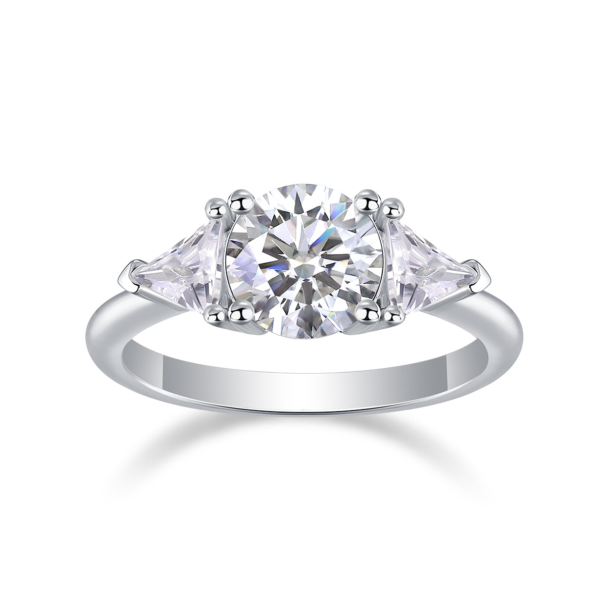 2-carat S925 Silver Diamond Wedding Ring.