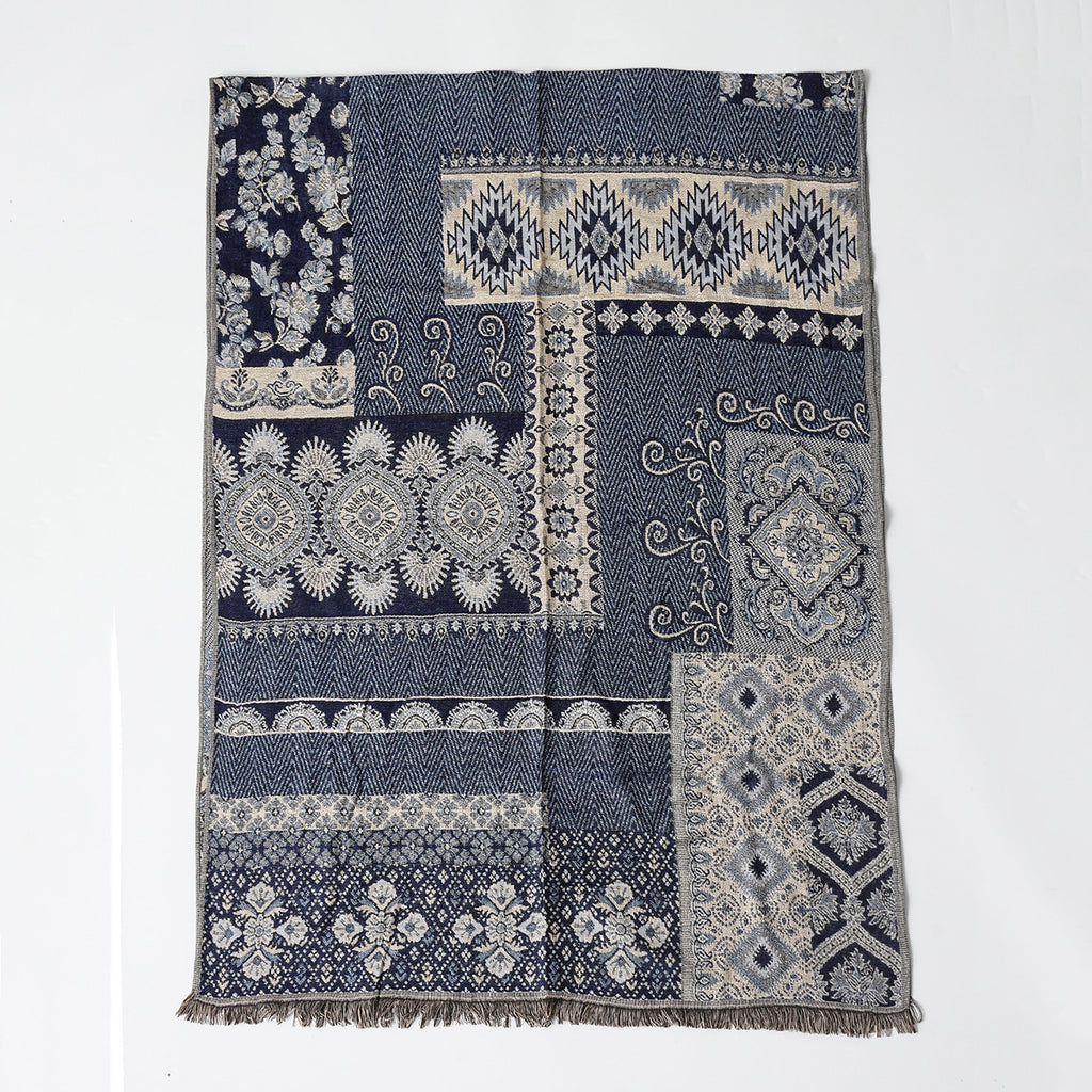 Men's Cotton Jacquard  Warm Scarf