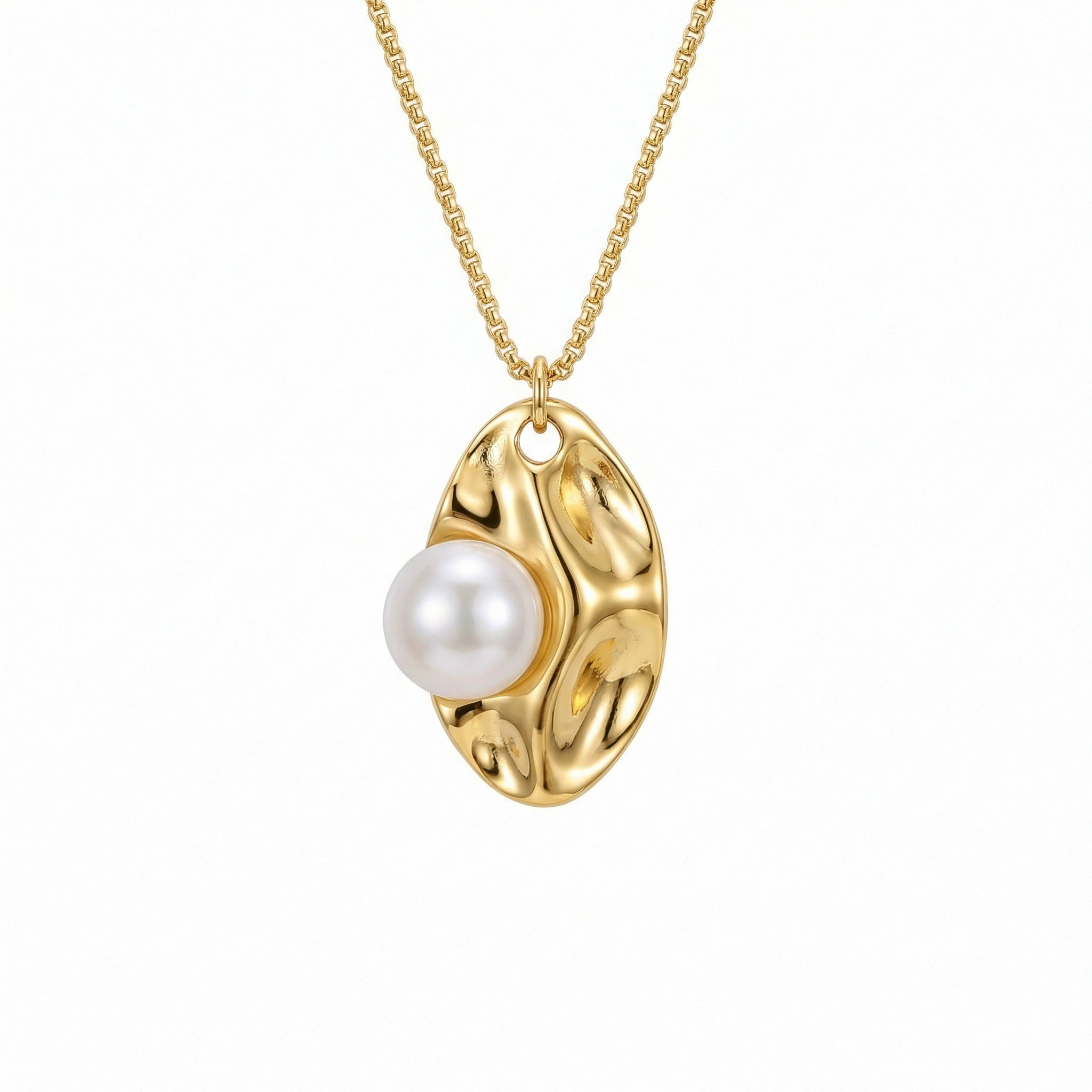 925 Sterling SilverRippled  Oval Pendant