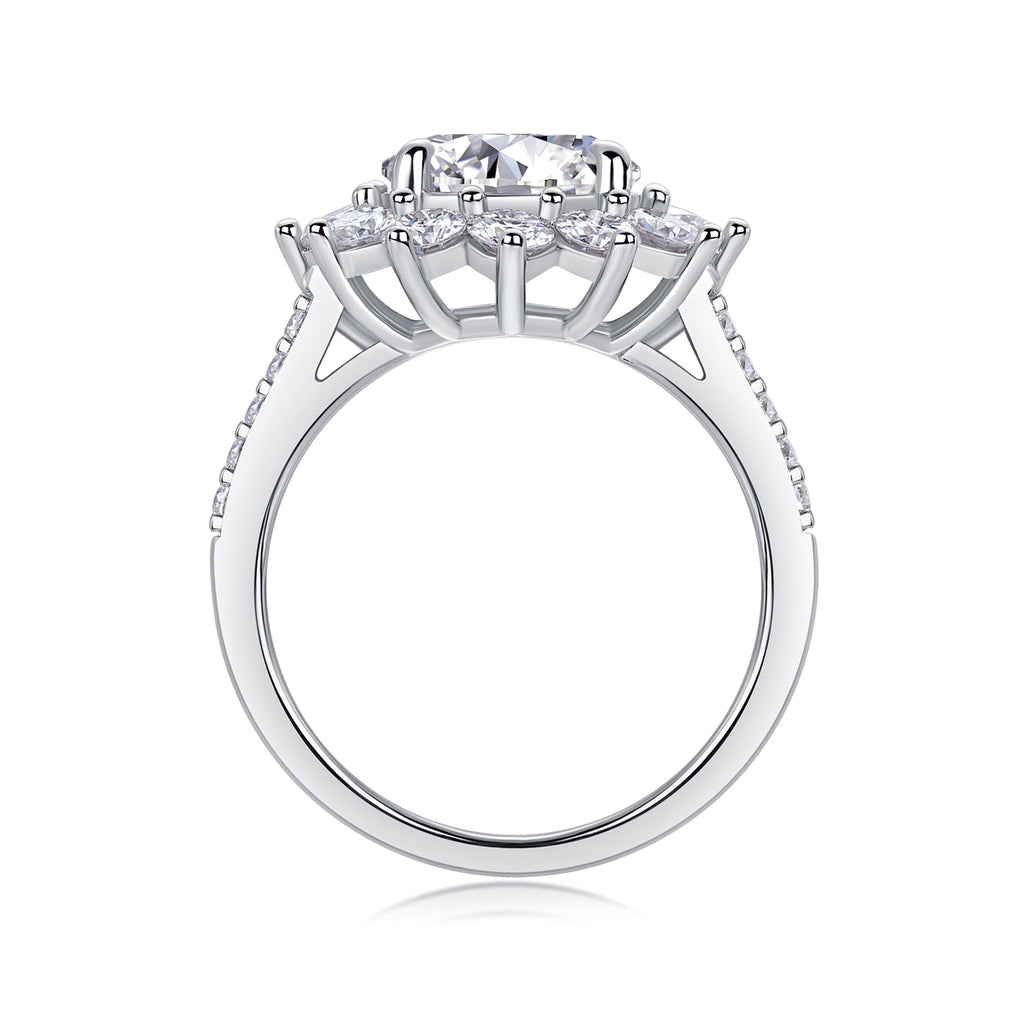 A Wedding Ring Se 3-carat Moissanite S925 Silver