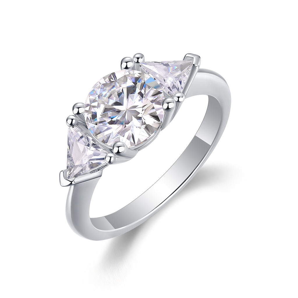 2-carat S925 Silver Diamond Wedding Ring.
