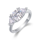2-carat S925 Silver Diamond Wedding Ring.