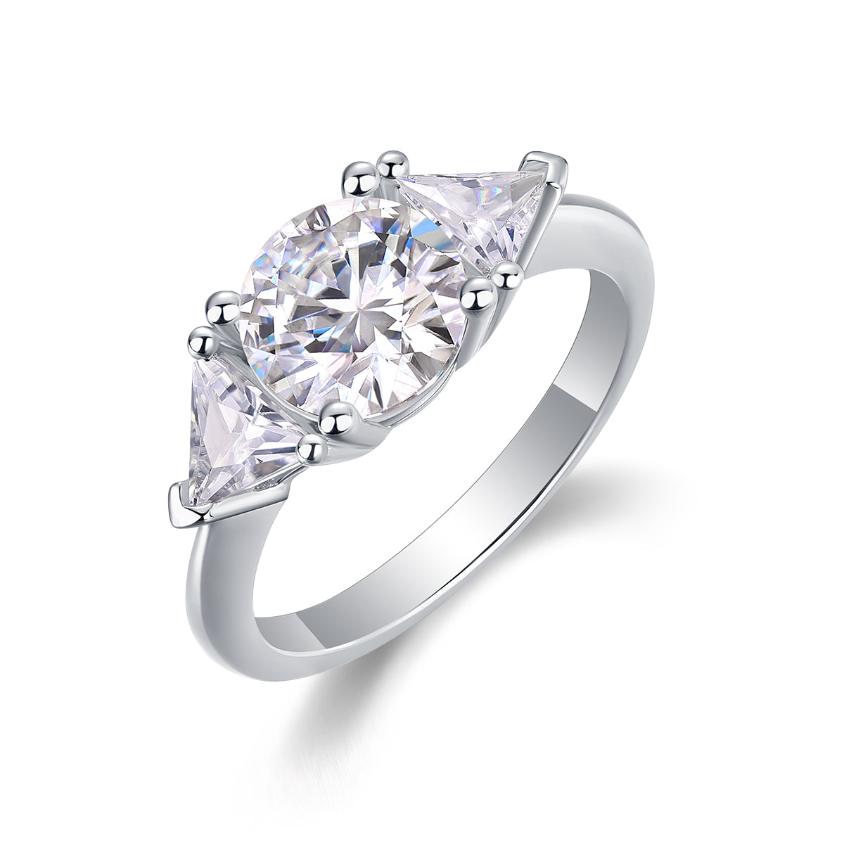 2-carat S925 Silver Diamond Wedding Ring.