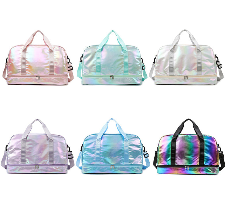 Iridescent Pearl Gym Bag ,Holographic Shiny