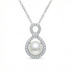 925 Sterling Silver Elegant White Pearl