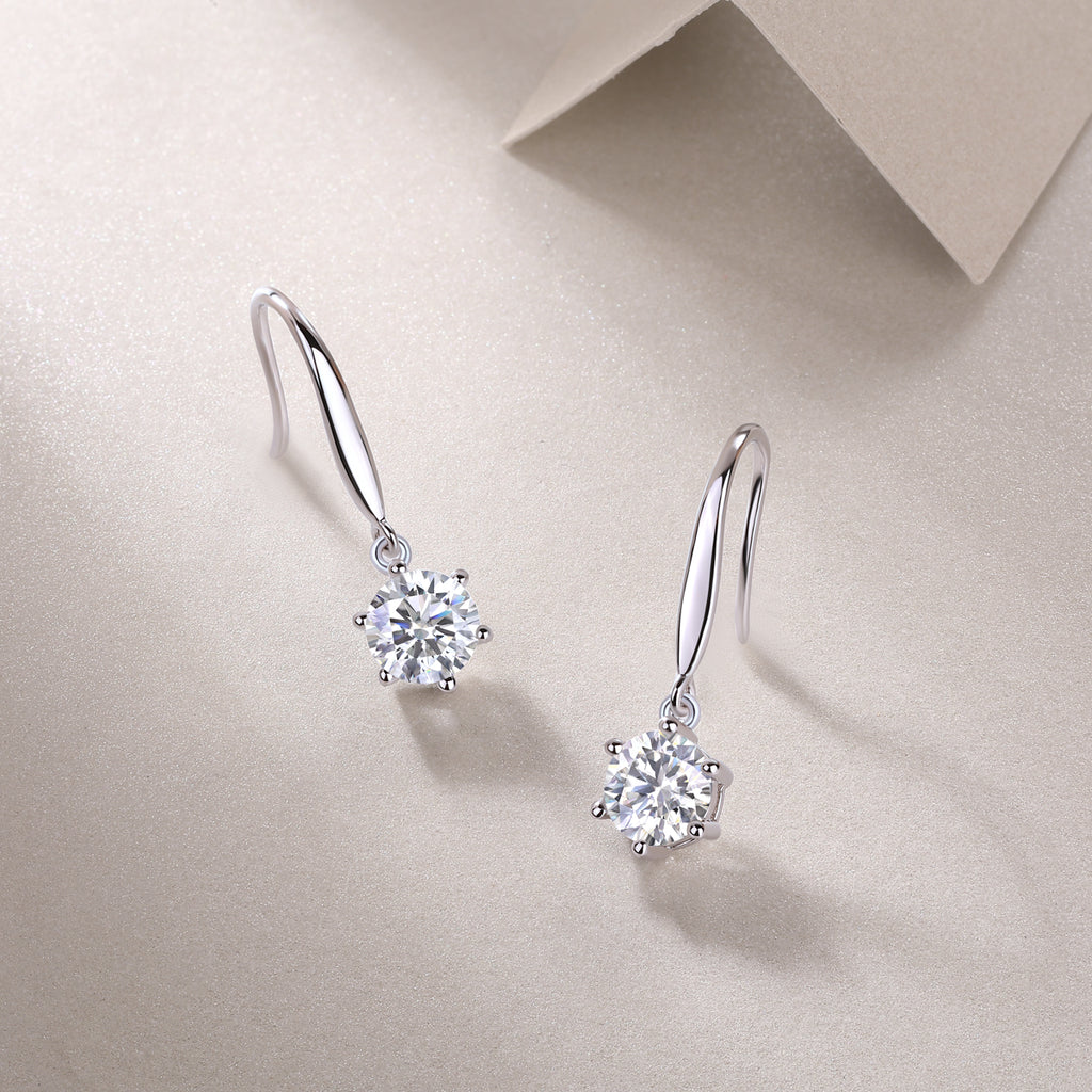 Jumping Wind - Earrings Set With 1-carat