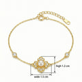 925 Sterling Silver Elegant Pearl Charm Bracelet