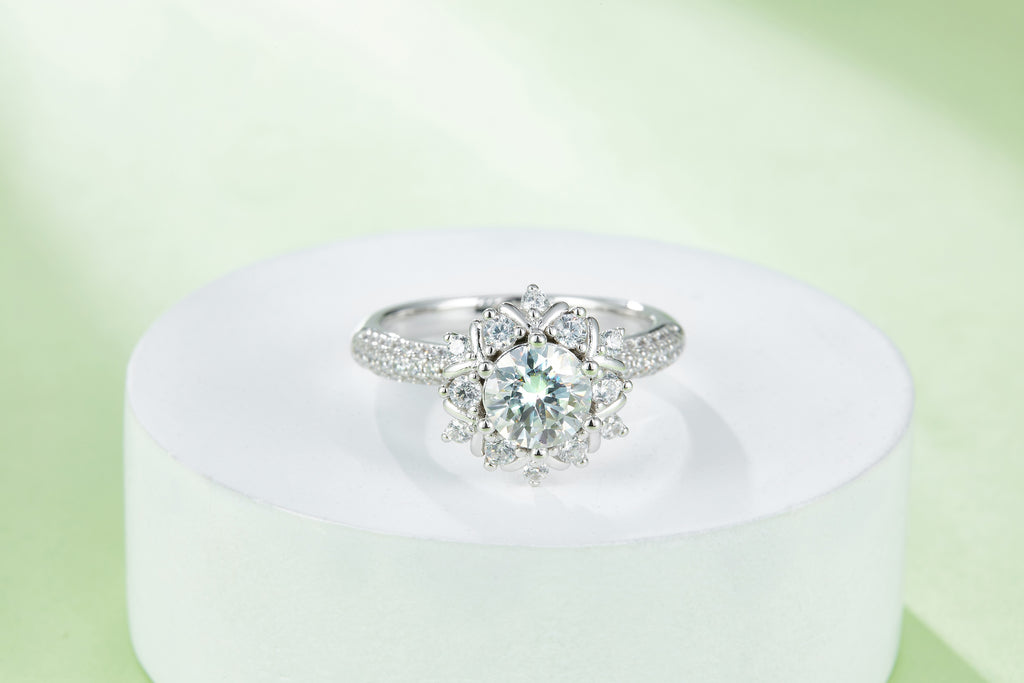 1-carat  Silver Ring Set With , S925 Silver