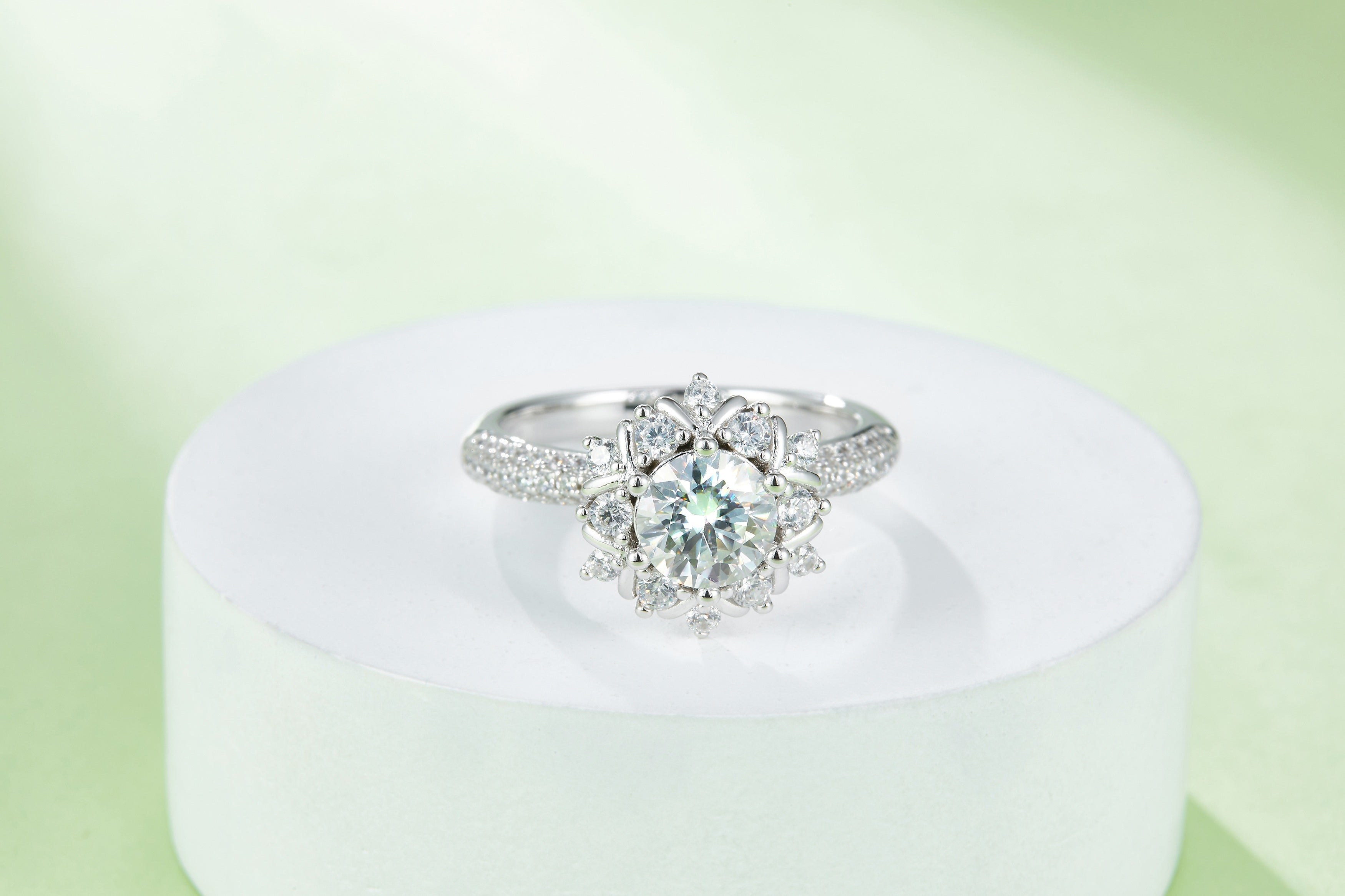 1-carat  Silver Ring Set With , S925 Silver