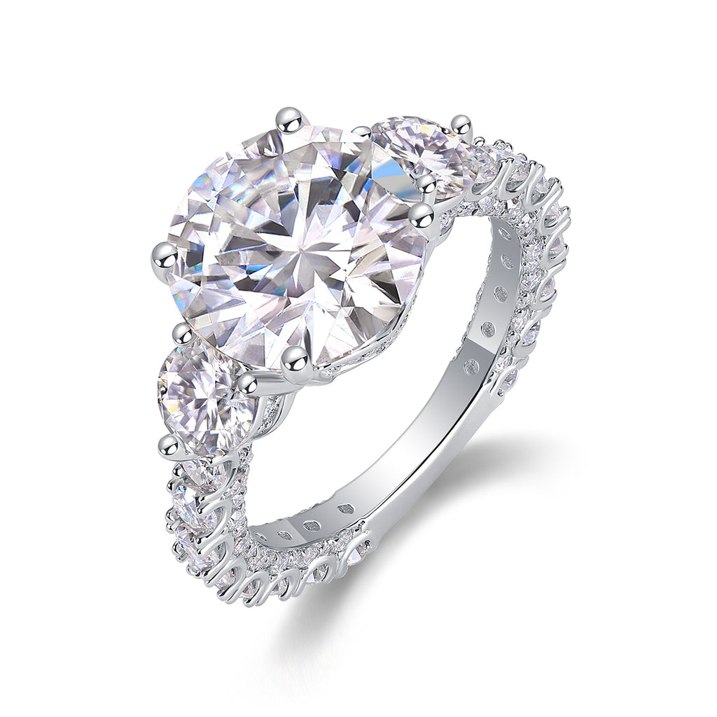 Three-diamond Shining - Set With Top-quality 5-carat Moissanite