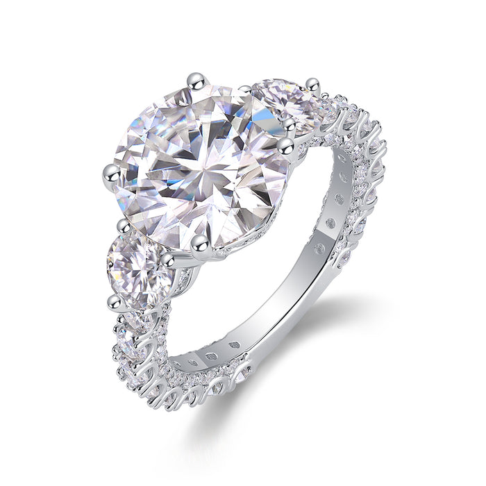 Three-diamond Shining - Set With Top-quality 5-carat Moissanite