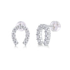Moissanite S925 Silver And Platinum-plated Stud Earrings