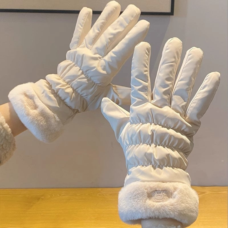 Women's Warm Korean-style Touch Screen Riding Gloves