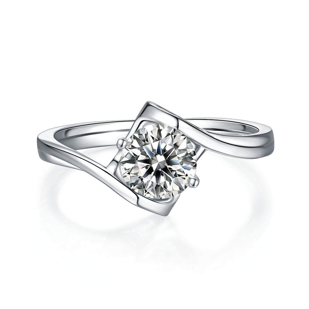 1-carat Top-quality Moissanite S925 Silvern