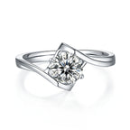 1-carat Top-quality Moissanite S925 Silvern
