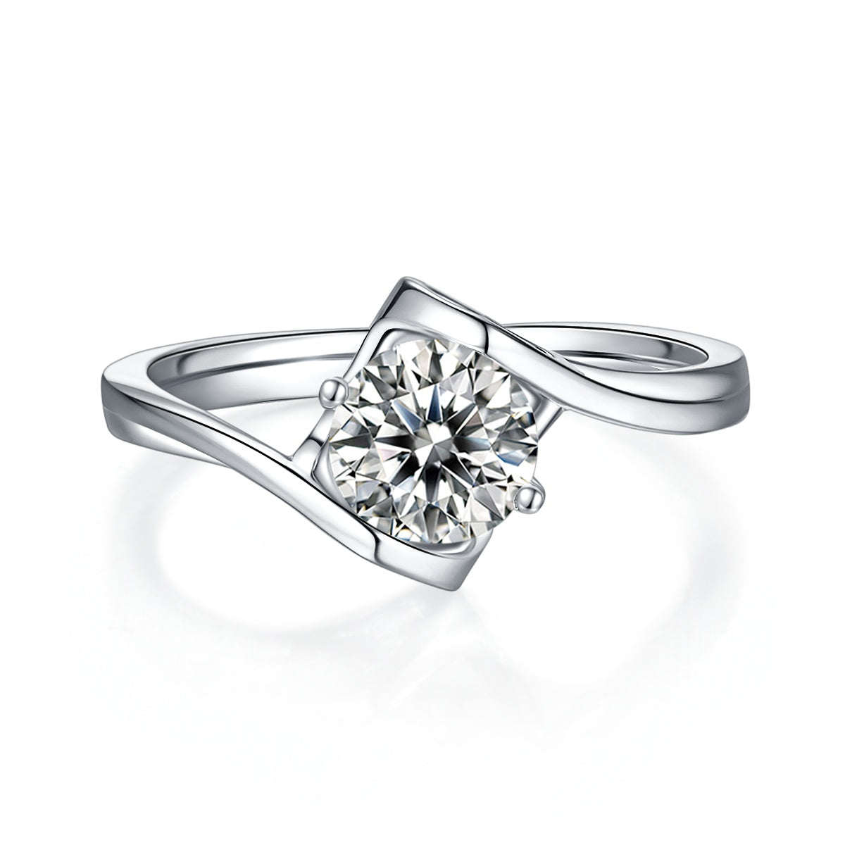 1-carat Top-quality Moissanite S925 Silvern