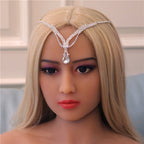 New Rhinestone Headdress Simple Water Drop Forehead Chain Bridal