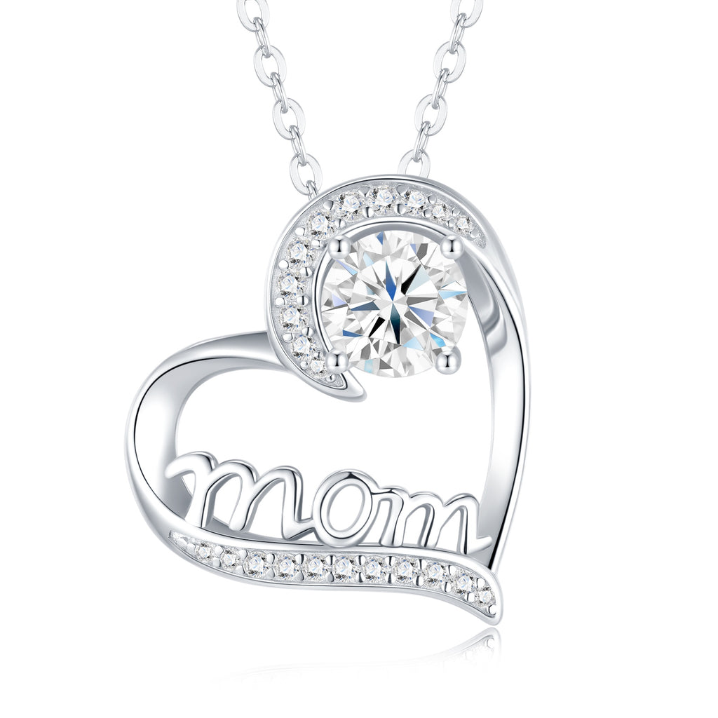 1 Carat Silver Necklace Pendant Set