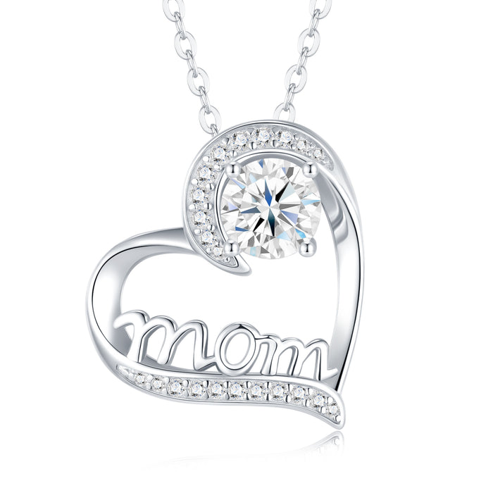 1 Carat Silver Necklace Pendant Set