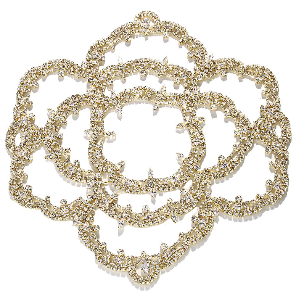 Floral Temperament Bride Headband Rhinestone