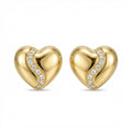 925 Sterling Silver Elegant Heart-Shaped Stud Earrings