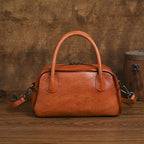 Ethnic-style Full-grain Leather Shoulder Bag For Women