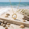925 Sterling Silver Organic Wavy Pendant Necklace
