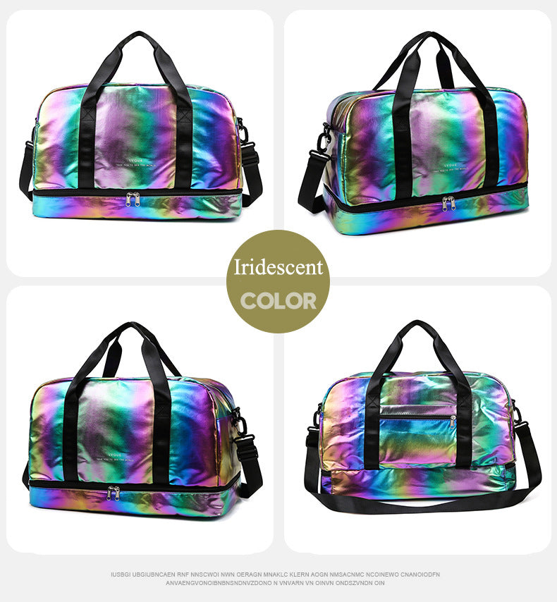 Iridescent Pearl Gym Bag ,Holographic Shiny