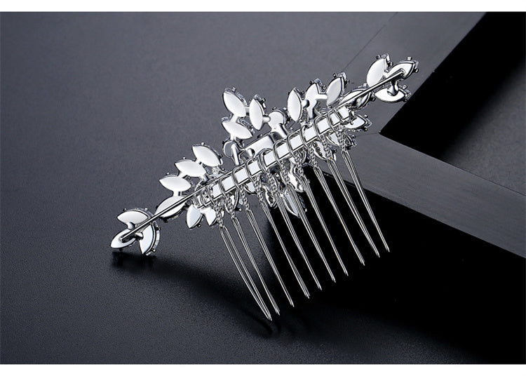 S925 Pure Silver Moissanite  New Bride Hair Comb