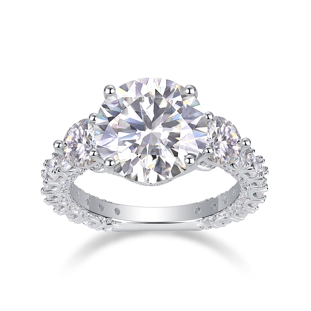 Three-diamond Shining - Set With Top-quality 5-carat Moissanite