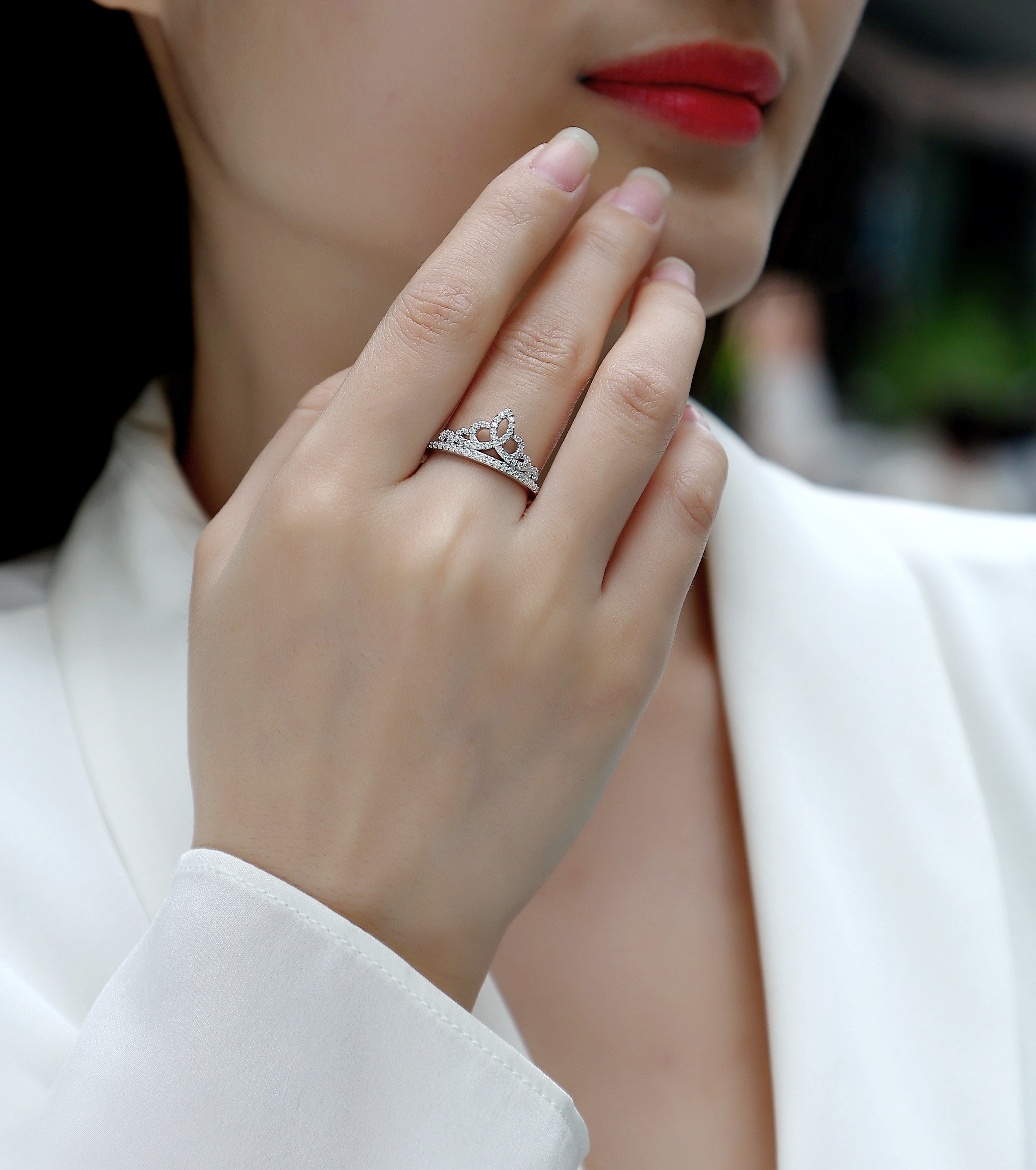 A Wedding Ring Set With S925 Silver