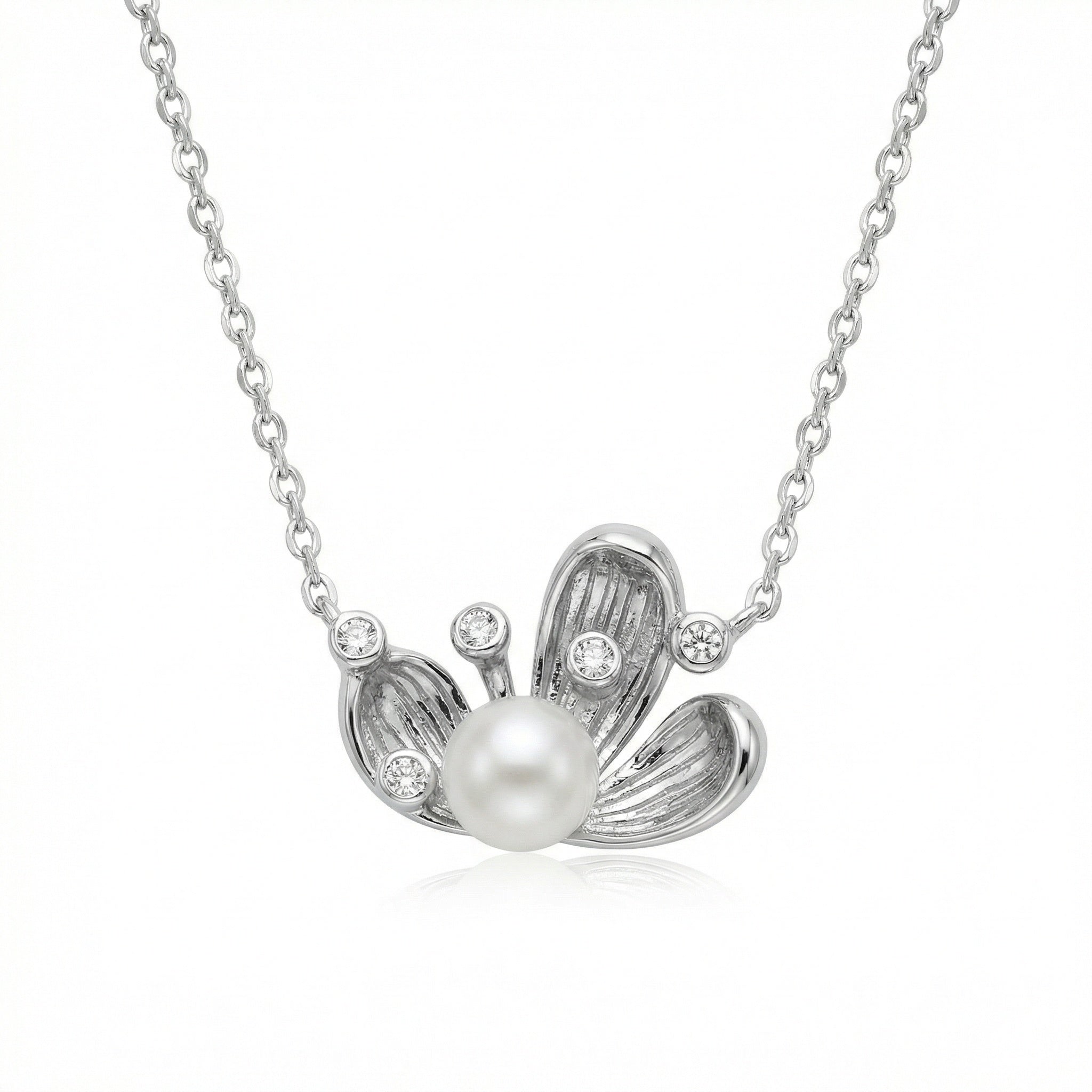 925 Sterling Silver Elegant Sterling Silver Pearl