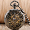 Carved Hollow Pattern Automatic Mechanical Pocket Watch