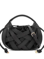 Woven Hollow-out Single-shoulder Crossbody Bag