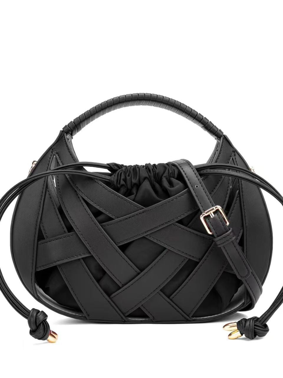 Woven Hollow-out Single-shoulder Crossbody Bag