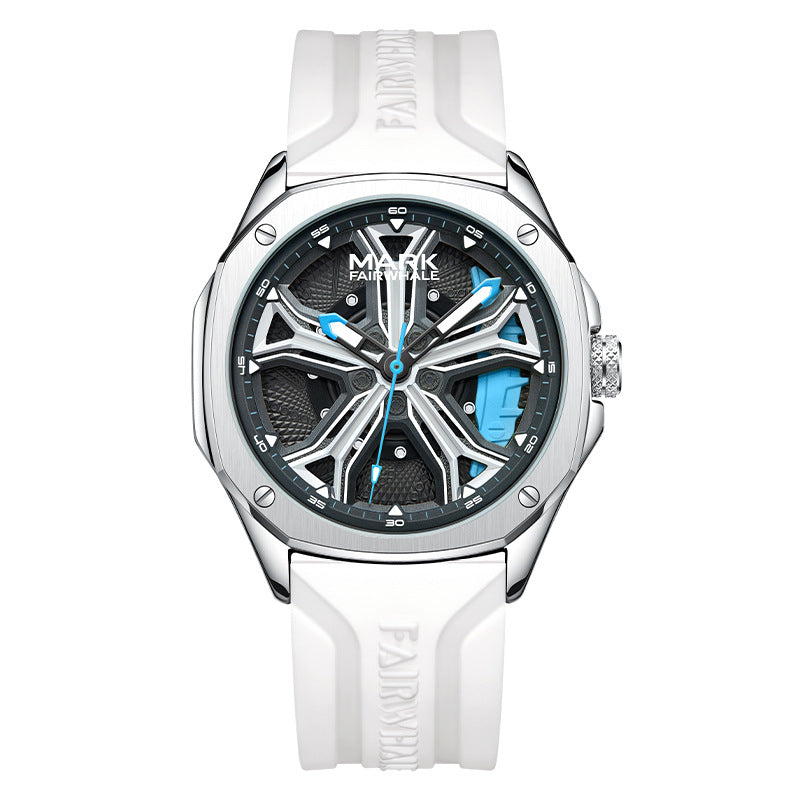 Fashionable Wheel Hub Caliper Waterproof Luminous Quartz Watch
