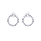 Moissanite S925 Silver And Platinum-plated Stud Earrings
