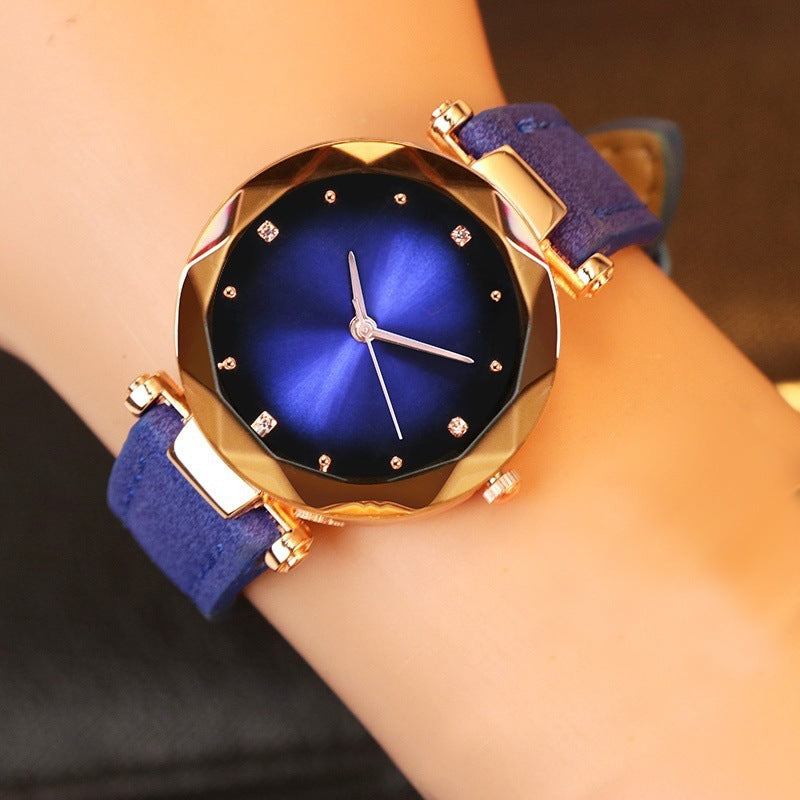 Leather Belt Casual Colorful Womens Quartz Watch