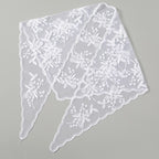 Bridal Floral Lace Triangular  Solid Color Veil